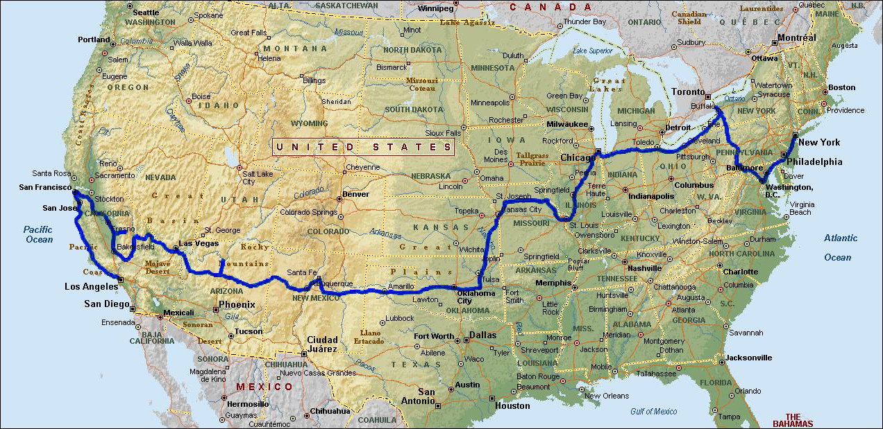 Туристические маршруты по США