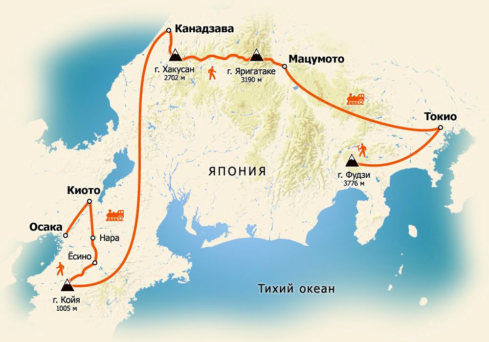 Туристические маршруты по Японии