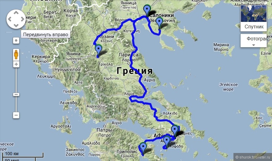 Туристические маршруты по Греции